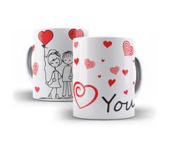 Caneca I Love You em Cerâmica 325ml