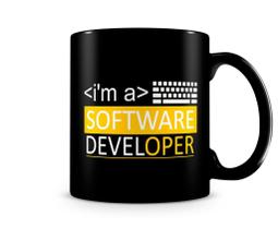 Caneca I'm a Software Developer Black Caneca I'm a Software Developer Black