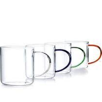 Caneca Ibili 300ml Transparente Com Alça Colorida sortidas