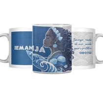 Caneca Iemanjá Coleção Orixás Umbanda Candomblé 325ml