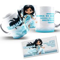 Caneca Iemanjá mirim Coleção Orixás Umbanda Candomblé 325ml