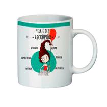 Caneca ilustrada com o signo de escorpião