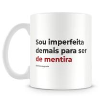 Caneca Imperfeita com Trechos do Livro 'O Fim Interminável' e Poemas de Letícia Costa