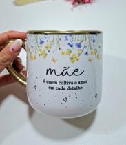 Caneca Imperial Personalizada Presente Dia das Mães Cerâmica Dourada Luxo Caneca Imperial Personalizada Presente Dia das Mães Cerâmica Dourada Luxo