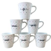 Caneca Infantil 120ml Porcelana Jogo 6 pçs Várias Estampas Caneca Infantil 120ml Porcelana Jogo 6 pçs Várias Estampas