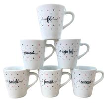 Caneca Infantil 120ml Porcelana - Jogo com 6 Peças e Várias Estampas Caneca Infantil 120ml Porcelana - Jogo com 6 Peças e Várias Estampas