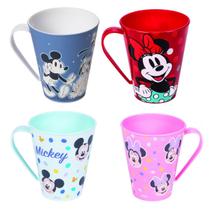 Caneca Infantil com Alça 360 ml Disney Mickey Minnie Plasútil - Plasutil