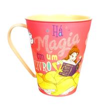Caneca Infantil Princesa a Bela e a Fera Plasútil 360ml com Alça