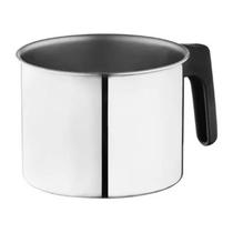 Caneca Inox 1L Pequena Fervedor Leiteira com Alça Baquelite Zanella