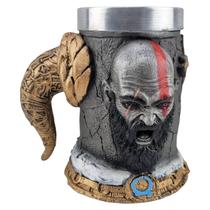 Caneca Inox 3D Kratos God Of War Ragnarok 500Ml Chopp Caneca Inox 3D Kratos God Of War Ragnarok 500Ml Chopp