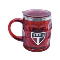 Caneca Inox E Pvc C/ Tampa São Paulo Spfc 500ml Oficial Mile - Mileno