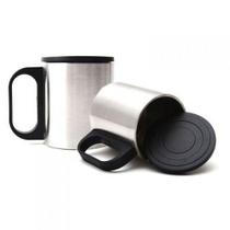 Caneca Inox Escovado 200 Ml Com Tampa