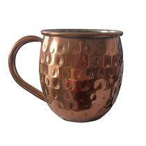 Caneca Inox Martelada Cobreada para Drinks Eventos Bar Moscow Mule - 530mL - Top Rio