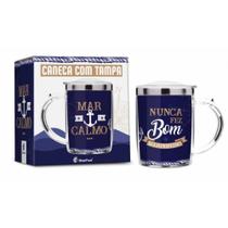 Caneca inox térmica com tampa chopp mar calmo - brasfoot Caneca inox térmica com tampa chopp mar calmo - brasfoot