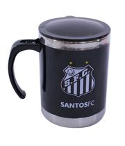 Caneca Inox Térmica Com Tampa - Santos 450 ml Preta Caneca Inox Térmica Com Tampa - Santos 450 ml Preta