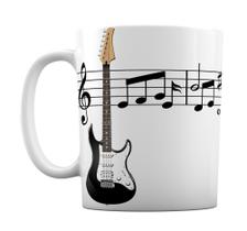 Caneca Instrumento Musical Guitarra Notas Musicais
