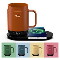 Caneca inteligente VFZO Temperature Control 470ml LED de aquecimento automático 180min
