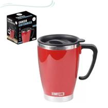 Caneca Isotérmica 400ml Tampa Hermética Quente E Fria Inox