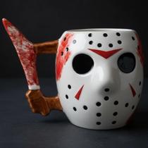 Caneca Jason Sexta Feira 13 3D Porcelana 300ml - Badonum