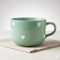 Caneca Jumbo 600ml Estampa Corações Dia dos Namorados Presente Casal Caneca Jumbo 600ml Estampa Corações Dia dos Namorados Presente Casal