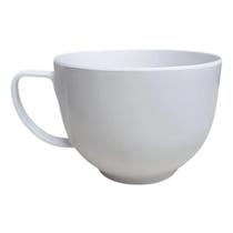 Caneca Jumbo De Melamina Branca 735ml Tigela Com Alça Para Sopa E Cereais Cumbuca Redonda Em Melamina Bowl Com Alça Para Sobremesa 735ml Bestfer