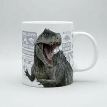 Caneca Jurassic Park World Tiranossauro Velociraptor Blue Branco Giganotossauro Caneca Jurassic Park World Tiranossauro Velociraptor Blue Branco Giganotossauro