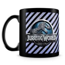 Caneca Jurassic World - Porcelana Preta com Estampa Caneca Jurassic World - Porcelana Preta com Estampa