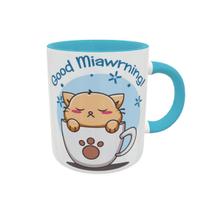 Caneca Kawaii Gatinho Bom Dia Presente Criativo Geek