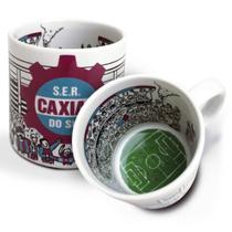 Caneca KazzaVip Cerâmica 360 ML Estádio S.E.R. Caxias Do Sul Licenciada Branco