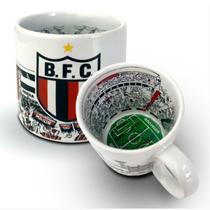 Caneca KazzaVip do Botafogo Futebol S.A - S.P Cerâmica 360 ML Estádio Santa Cruz - Arena NicNet Licenciada Branco