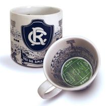 Caneca KazzaVip do Clube Do Remo Cerâmica 360 ML Estádio Banpará Baenão Licenciada Branco