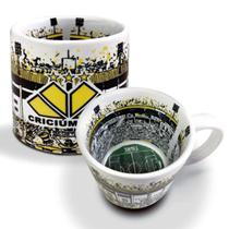 Caneca KazzaVip do Criciúma E.C Cerâmica 360 ML Majestoso Estádio Heriberto Hulse Licenciada Branco