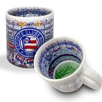 Caneca KazzaVip do Esporte Clube Bahia Cerâmica 360 ML Estádio Arena Fonte Nova Licenciada Branco