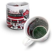 Caneca KazzaVip do Esporte Clube Vitoria Cerâmica 360 ML Estádio Manoel Barradas Licenciada Branco Caneca KazzaVip do Esporte Clube Vitoria Cerâmica 360 ML Estádio Manoel Barradas Licenciada Branco