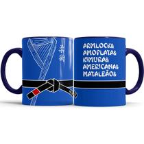 Caneca Kimono Azul Jiu Jitsu Faixa Preta