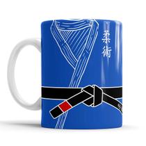 Caneca Kimono Azul Jiu Jitsu Faixa Preta