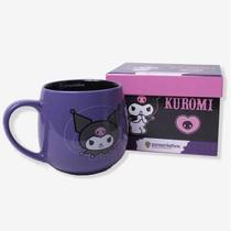 Caneca Kuromi Coração Sanrio 400ml Xicara Maggie Cerâmica Licenciada Café Cha