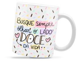Caneca Lado Doce Divertida Porcelana Xícara 325ml + Caixa Presente Caneca Lado Doce Divertida Porcelana Xícara 325ml + Caixa Presente