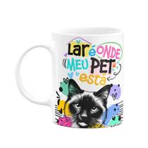 Caneca - Lar é onde meu pet está - Gato siamês