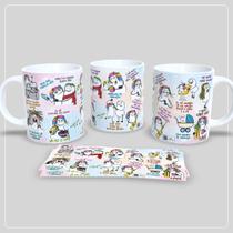 Caneca Lavei as louças que tava jogada na pia e os meninos já começou com a gritaria