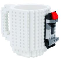 Caneca Lego Bloco De Montar Peças 3d Plastico Color - 420ml