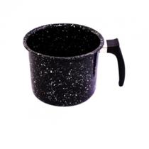 Caneca Leiteira Esmaltada no 14 Preto atóxico 1,6 L cabo Baquelite ESMALTADOS SILVA 8131