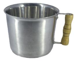 Caneca Leiteira Fervedor Canecão Alumínio Polido 15 cm Diâmetro 1 Litro