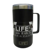 Caneca Lifek 710ml Térmica Em Aço Inox Com Tampa Plástica para Dispenser de Líquidos Com Paredes a Vácuo