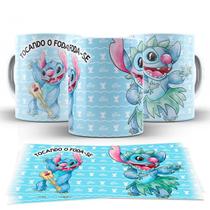 Caneca Lilo Stitch Tocando o foda-***