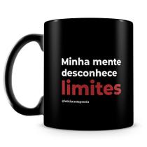 Caneca Limites - 100% Preta com Trechos de Letícia Costa Caneca Limites - 100% Preta com Trechos de Letícia Costa