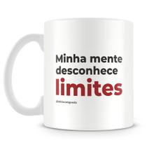 Caneca Limites - Trechos do Livro 'O Fim Interminável' e Poemas de Letícia Costa