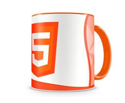 Caneca Linguagem HTML5 color Laranja