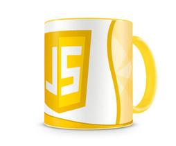 Caneca Linguagem JS color Amarelo