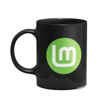 Caneca - Linux Mint Preta